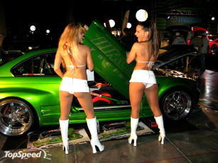 Картинка автомобили авто девушками и девушки