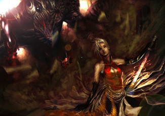 Картинка by genki de фэнтези красавицы чудовища девушка чудовище меч