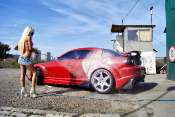 Картинка автомобили авто девушками и девушки