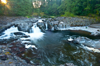 Картинка природа водопады течение вода