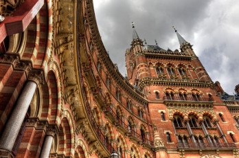 Картинка st pancras railway station города лондон великобритания вокзал здание вокзала england london