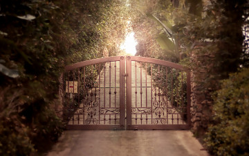 Картинка природа дороги сад дорожка калитка