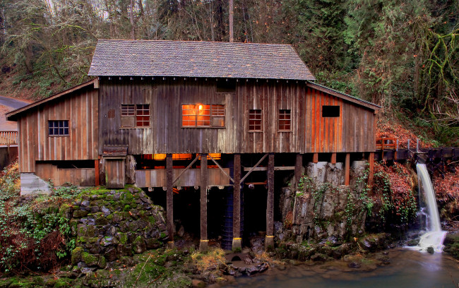 Обои картинки фото разное, мельницы, лес