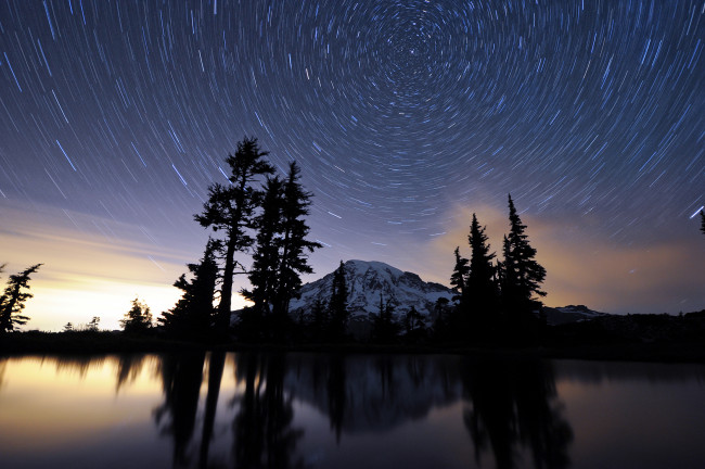 Обои картинки фото природа, восходы, закаты, ночь, звёзды, небо