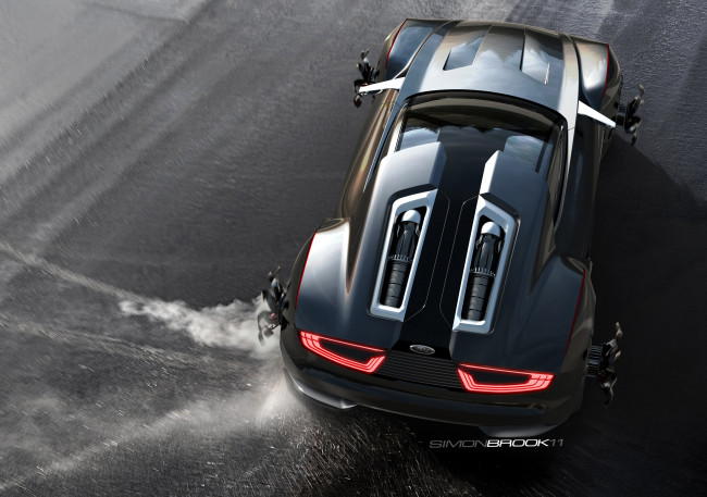 Обои картинки фото ford, mad, max, concept, автомобили, 3д