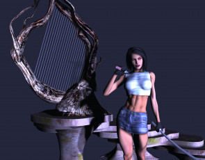 Картинка 3д графика people люди девушка