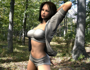 Картинка 3д графика people люди девушка