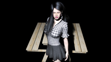 Картинка 3д графика people люди девушка