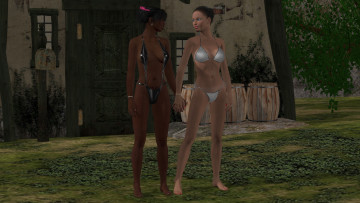 Картинка 3д графика people люди девушки