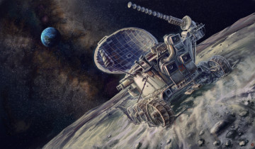 Картинка космос разное другое луноход планеты земля луна