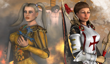 Картинка 3д графика amazon амазонки девушка