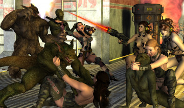 Картинка 3д графика fantasy фантазия девушки существа