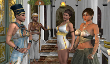 Картинка 3д графика people люди девушки