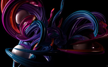 Картинка 3д графика fractal фракталы фон цвет узор