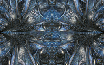 Картинка 3д графика fractal фракталы фон цвета узор