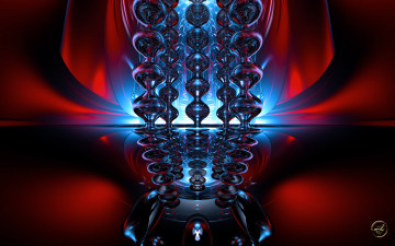 Картинка 3д графика fractal фракталы фон узор цвета