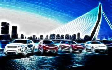 Картинка автомобили 3д фрактал автомобиль