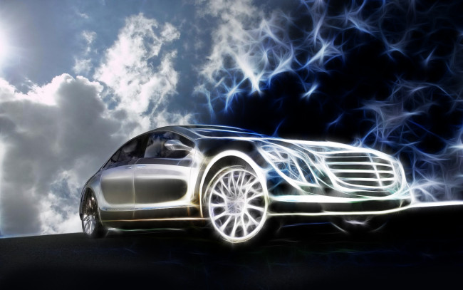 Обои картинки фото автомобили, 3д, фрактал, автомобиль