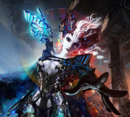 Картинка видео+игры galaxy+saga оружие воин девушка взгляд рука доспехи