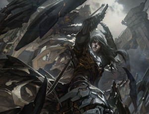 Картинка видео+игры galaxy+saga технологии арт меч замах игра парень