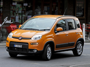 обоя автомобили, fiat, panda, trekking, au-spec, 319, 2013, желтый