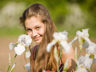 Картинка девушки -unsort+ лица +портреты улыбка цветы