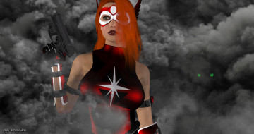 Картинка crimson+valkyrie 3д+графика fantasy+ фантазия оружие девушка