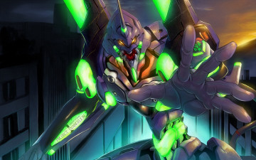 Картинка аниме evangelion меха eva01