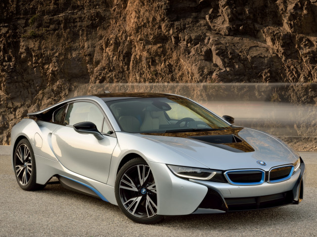 Обои картинки фото автомобили, bmw, светлый, 2013г, i8