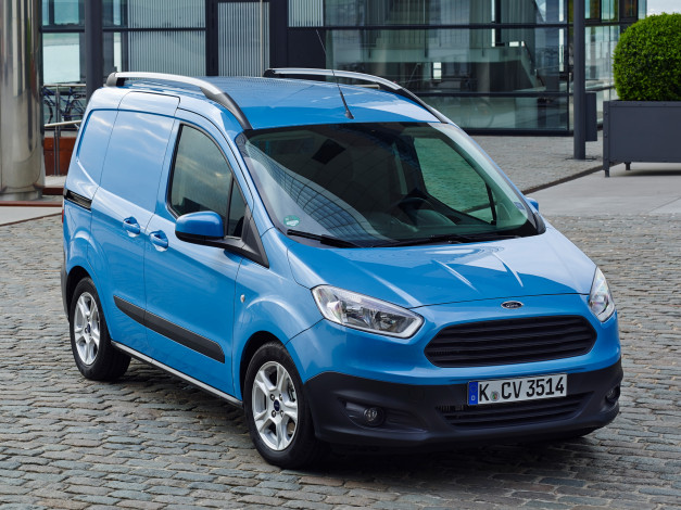 Обои картинки фото автомобили, ford, синий, 2014г, courier, transit