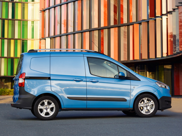 Обои картинки фото автомобили, ford, синий, 2014г, courier, transit