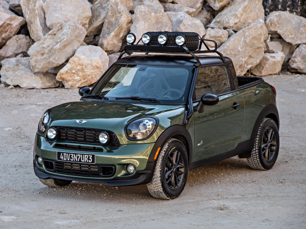 Обои картинки фото автомобили, mini, paceman, adventure, r61, 2014, зеленый