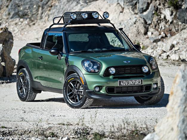 Обои картинки фото автомобили, mini, paceman, adventure, r61, 2014, зеленый