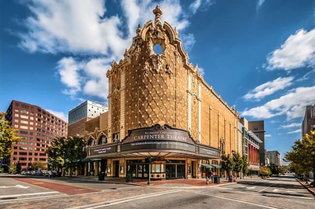 Обои картинки фото carpenter theatre - richmond va, города, - здания,  дома, театр, здание, улицы