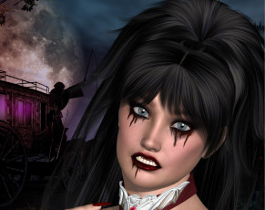 Картинка 3д+графика существа+ creatures фон взгляд девушка вампир