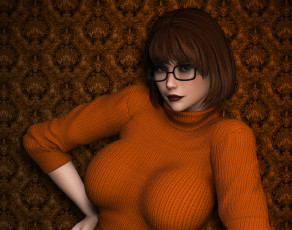 Картинка 3д+графика люди+ people очки фон взгляд девушка