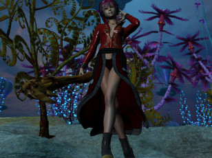 Картинка 3д+графика фантазия+ fantasy фон взгляд девушка шест