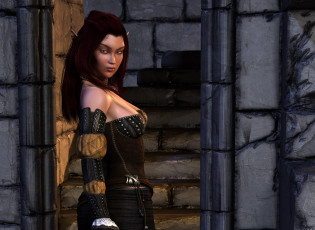 Картинка 3д+графика эльфы+ elves эльфийка взгляд фон