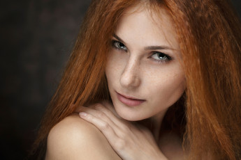 Картинка девушки -unsort+ лица +портреты рыжеволосая веснушки портрет lada baldina лада maxim maximov