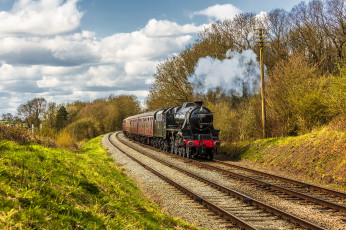 Картинка техника паровозы дорога железная паровоз рельсы