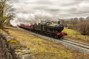 Картинка техника паровозы дорога железная рельсы паровоз