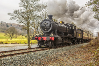 Картинка техника паровозы дорога железная рельсы паровоз