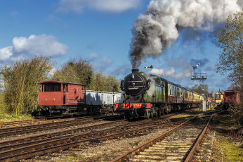 Картинка техника паровозы паровоз рельсы дорога железная