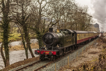 Картинка техника паровозы рельсы дорога железная паровоз