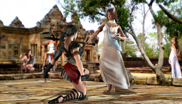 Картинка 3д+графика амазонки+ amazon девушки взгляд фон оружие посвящение воительницы