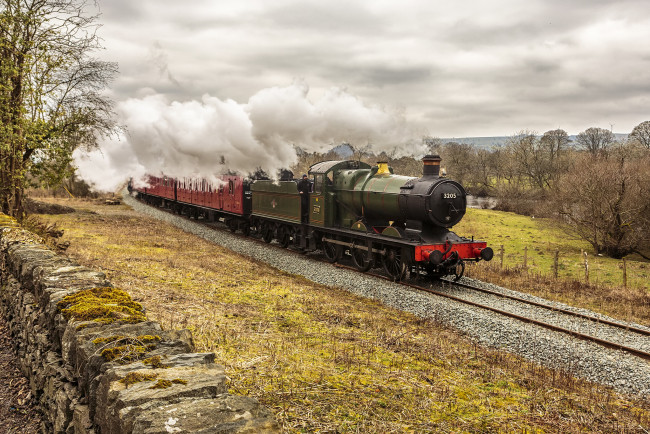 Обои картинки фото техника, паровозы, дорога, железная, рельсы, паровоз