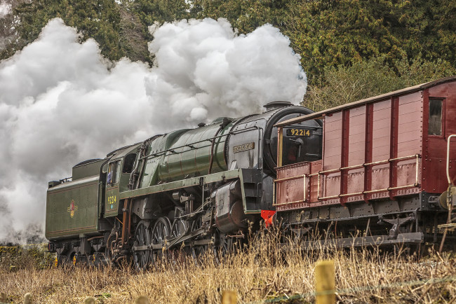 Обои картинки фото техника, паровозы, паровоз, дорога, рельсы, железная