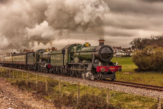 Обои картинки фото техника, паровозы, паровоз, рельсы, дорога, железная