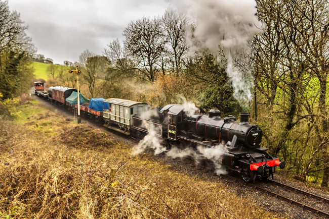 Обои картинки фото техника, паровозы, железная, дорога, рельсы, паровоз