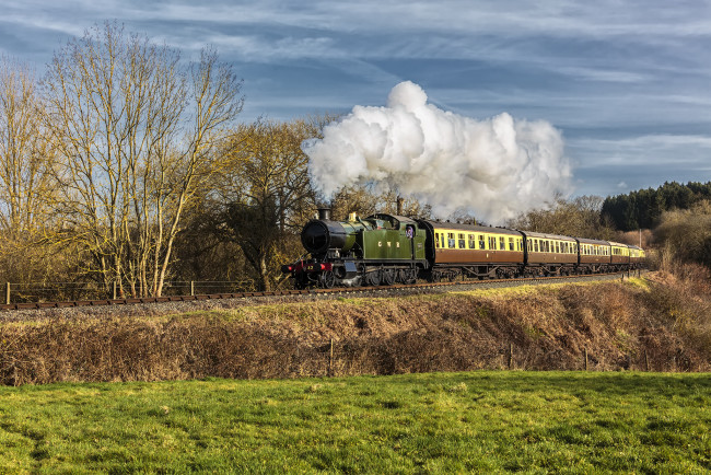 Обои картинки фото техника, паровозы, железная, дорога, рельсы, паровоз